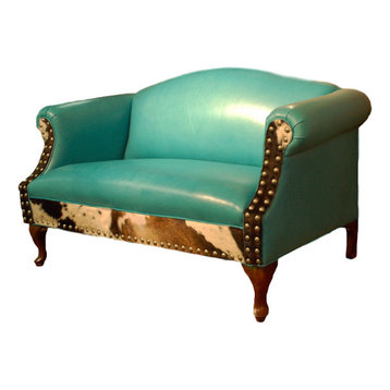 "Albuquerque" 2 Cushion Turquoise Love Seat