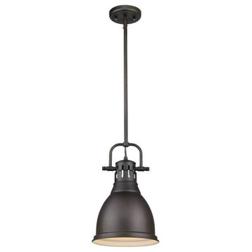 Golden Duncan Small Pendant with Rod 3604-S RBZ-RBZ - Rubbed Bronze