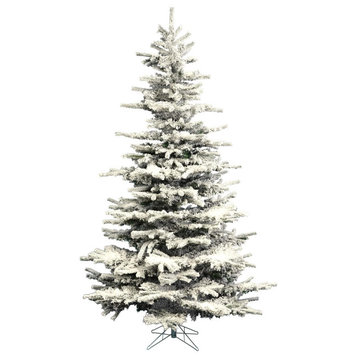 Vickerman A893646LED Flocked White Artificial Christmas Tree White LED Lights