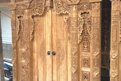 Balinesian Carved Wood Door