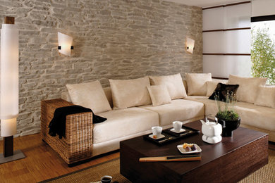 This is an example of a contemporary family room in Essen.