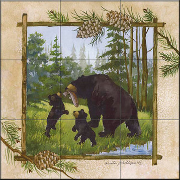 Tile Mural, Lunch Time by Anita Phillips