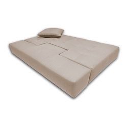 "Innovation" Long Horn Deluxe Excess Mixed Dance Natural Sofa Bed / Stainless St - Sofas