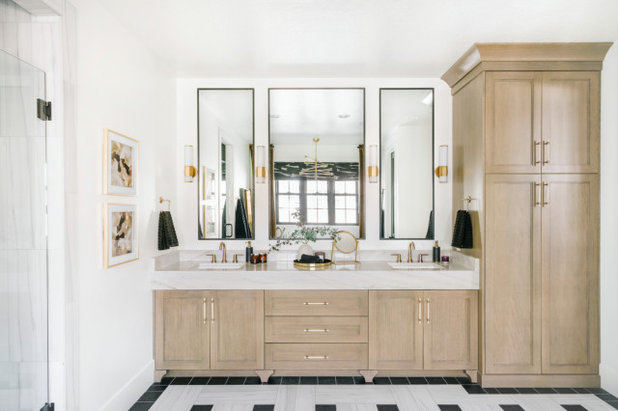Transitional Bathroom by Andrea West Design