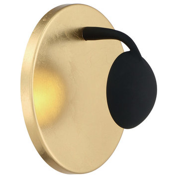 Aurora Wall Sconce, Gold and Black