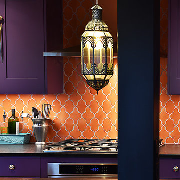 Playful Purple Kitchen