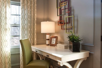 This is an example of an eclectic home office in Atlanta.