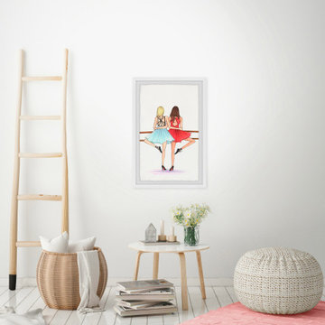 "Ballet Friends" Framed Painting Print