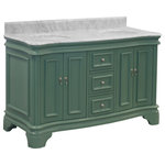 Kitchen Bath Collection - Katherine 60" Bath Vanity, Sage Green, Carrara Marble, Double Vanity - The Katherine: class and elegance without compare.