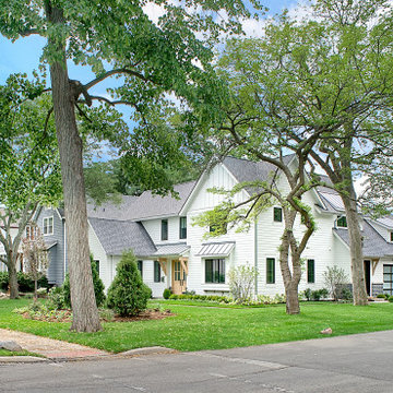 Side View of Kenilworth IL Farmhouse by Orren Pickell