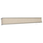 AFX Inc. - Randolph 38" LED Overbed Wall Light, Satin Nickel, Jute Shade - The AFX 38 LED Overbed Wall Light with Satin Nickel Finish and Jute Shade boasts many features that make it an ideal and functional light for your home. The LumaFuse laminated fabric/acrylic shade is durable and easy to clean and the white bottom and top acrylic diffuser disperses light evenly. This indoor wall light also includes a faux metal linear banded accent LED overbed and a 4-way pull switch.