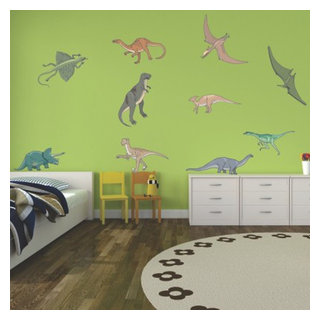 Tanlaby Dinosauri Adesivi Murali Animali Tropicali Adesivi da Parete Acquerello Dinosauro Decorazione Murale per Bambini Camera da Letto Stanza Della Scuola Materna Asilo Nido