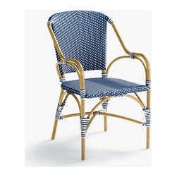 French Caf&eacute; Aluminum Armchairs, Set of Two - Patio Furniture And Outdoor Furniture