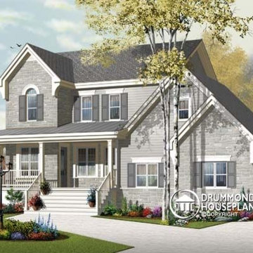 Traditional Farmhouse home design # 3862-V1 by Drummond House Plans