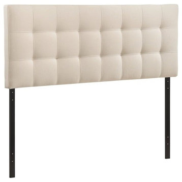 Hawthorne Collections King Tufted Panel Headboard in Ivory