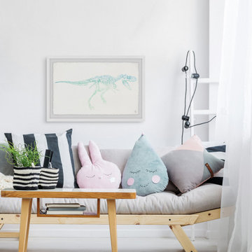 "Ombre Skeleton" Framed Painting Print