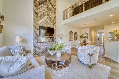 Transitional living room photo in DC Metro
