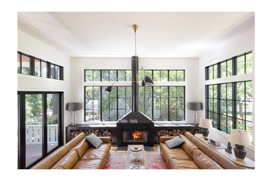 Transitional living room photo in DC Metro