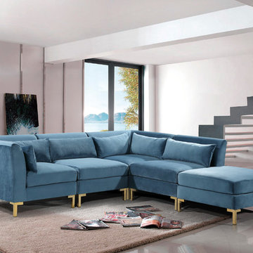 Chic Home Girardi Sectional Sofa, Teal
