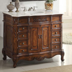 42 inch Traditional Old Fashioned Look Bathroom Vanity - Bathroom Vanities And Sink Consoles