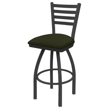 410 Jackie 36 Swivel Bar Stool with Pewter Finish and Canter Pine Seat