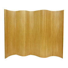 6' Tall Bamboo Wave Screen, Natural