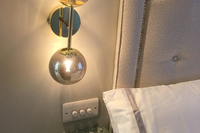 This is an example of a contemporary bedroom in London.