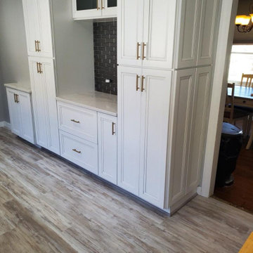 White Kitchen with Brass Hardware in Staten Island, NY