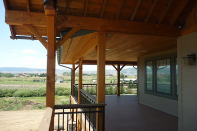 Inspiration for a rustic deck remodel in Other