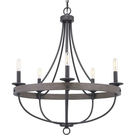 Gulliver Collection 5-Light Chandelier, Graphite