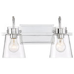 Designers Fountain - Designers Fountain D214M-2B-CH Inwood - 2 Light Bath Vanity - Shade Included: Yes  Dimable: YInwood 2 Light Bath  Chrome Clear GlassUL: Suitable for damp locations Energy Star Qualified: n/a ADA Certified: n/a  *Number of Lights: Lamp: 2-*Wattage:60w Medium Base bulb(s) *Bulb Included:No *Bulb Type:Medium Base *Finish Type:Chrome
