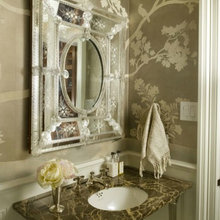 Georgian Revival manor - Powder Room