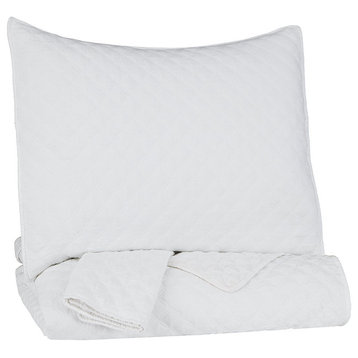 Ryter Casual White Twin Coverlet Set