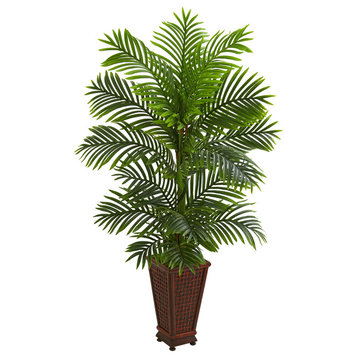 5' Kentia Palm Artificial Tree, Decorative Planter