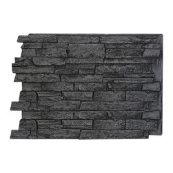 141-36-BRIGHTON FAUX WIDE STACKED STONE WALL PANELS - 36"H - Wall Panels