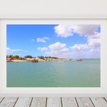 Fishing boats on the beach in Galinhos - RN, Brazil. Downloadable Insta