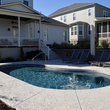 Trilogy Fiberglass Columbia Model Pool, Kidney Shaped