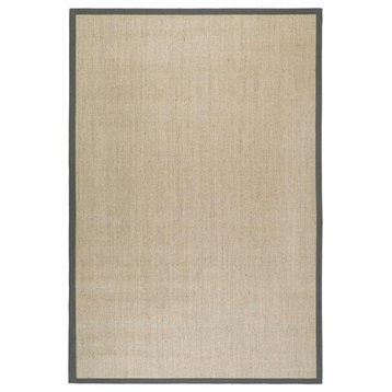 Safavieh Natural Fiber Collection NF441 Rug, Marble/Grey, 6' X 9'