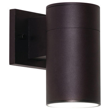 Everly 1 Light Wall Sconce, Black, 8 in
