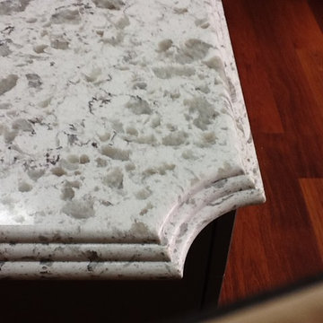 Pompeii Quartz Milky Way Island Countertop