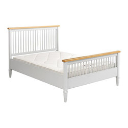 Boston Light Grey Double Bed - Sleigh Beds