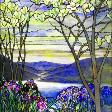 Magnolias and Irises Panel #2906