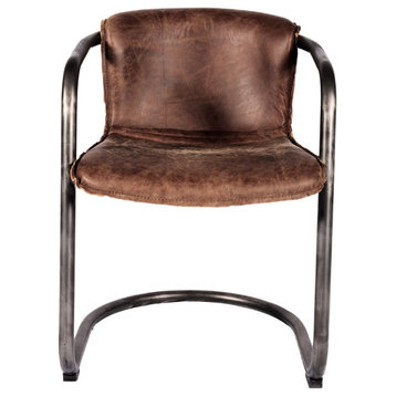 Industrial Benedict Dining Chair Light Brown - M2 - Brown