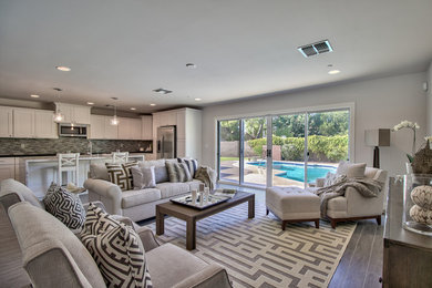Trendy living room photo in Phoenix