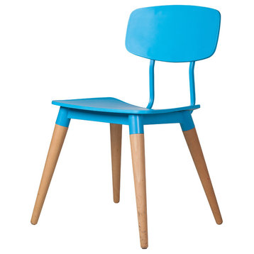 Midcentury Modern Dining Chair, Blue