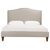 Fleurie Upholstered Bed With Nailhead Trim, Queen