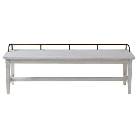 Pendleton Ivory Finished Wood Dining Bench