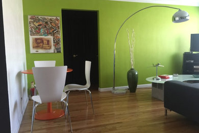Example of a minimalist living room design in Denver