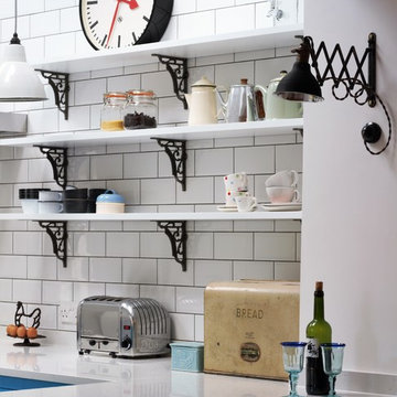 Industrial Kitchen With American Diner Feel