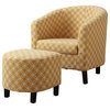 Monarch Transitional 2 PCS Chair, Yellow and Black Finish I 8059